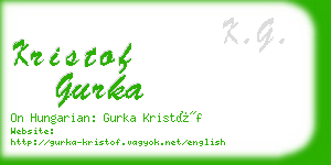 kristof gurka business card